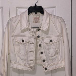 free people white jean jacket!
